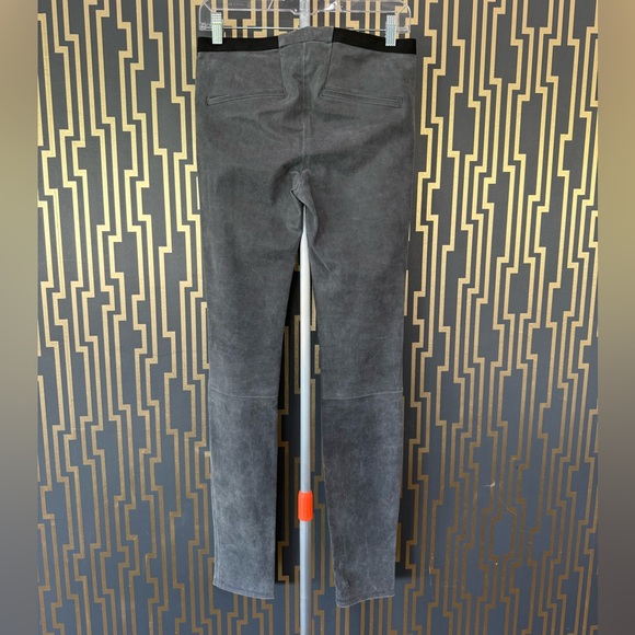 NWT Helmut Lang Charcoal Leather Leggings - Picture 3 of 5